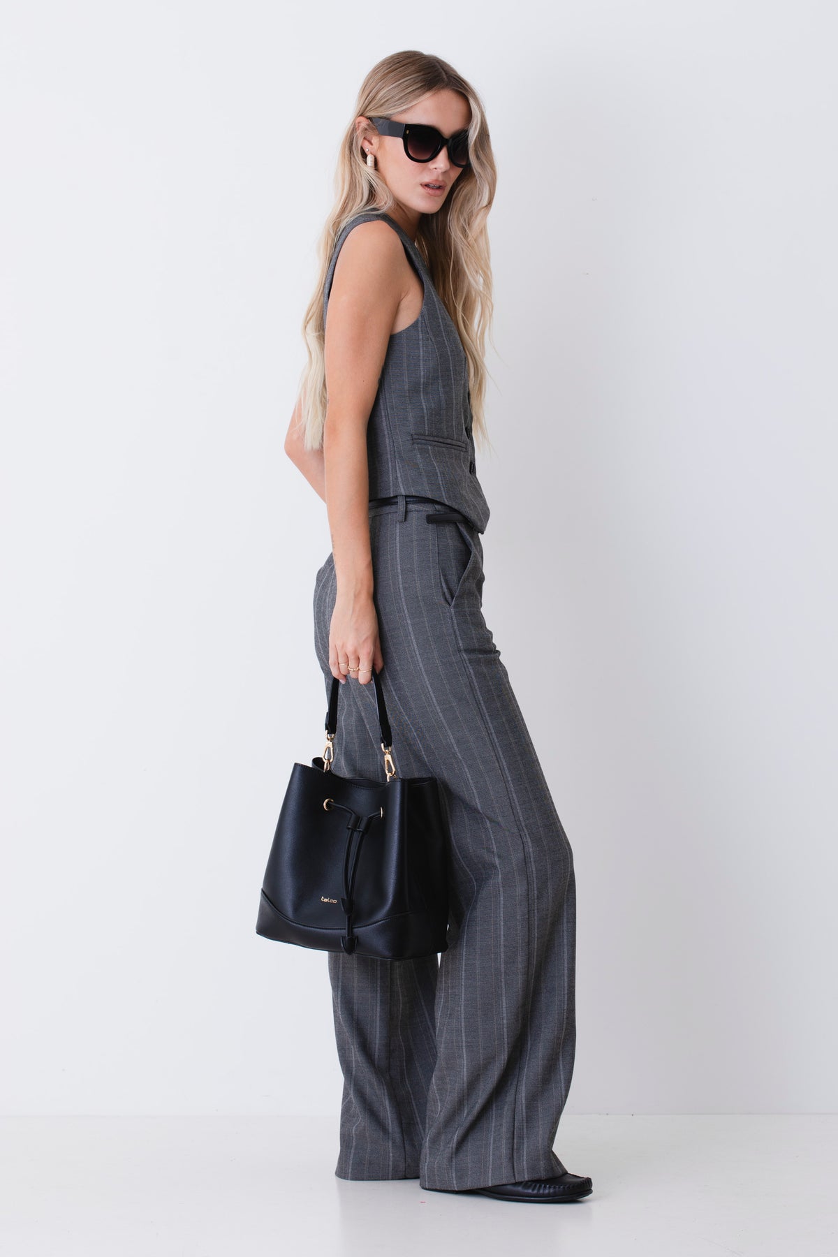 Pantalone palazzo in grisaglia gessata - FW27