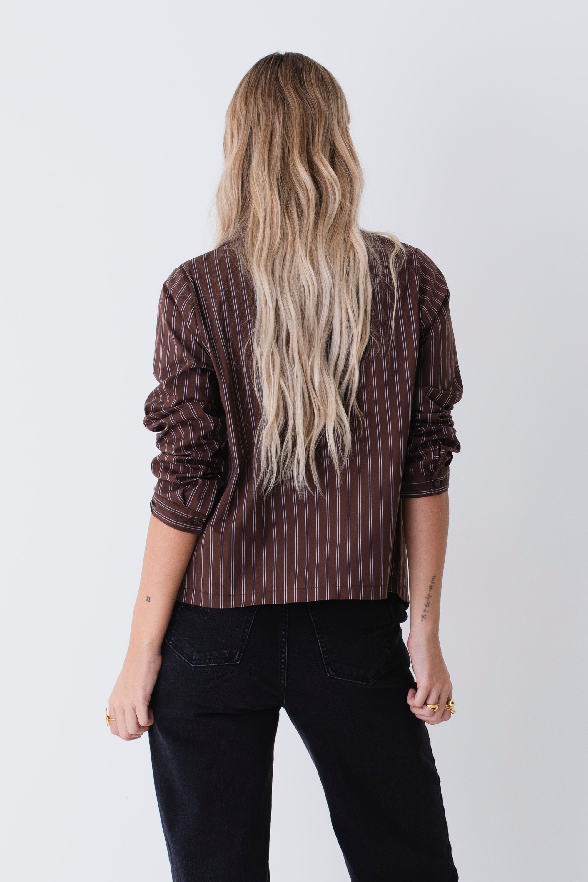 Camicia bacchettata in viscosa elasticizzata - FW26