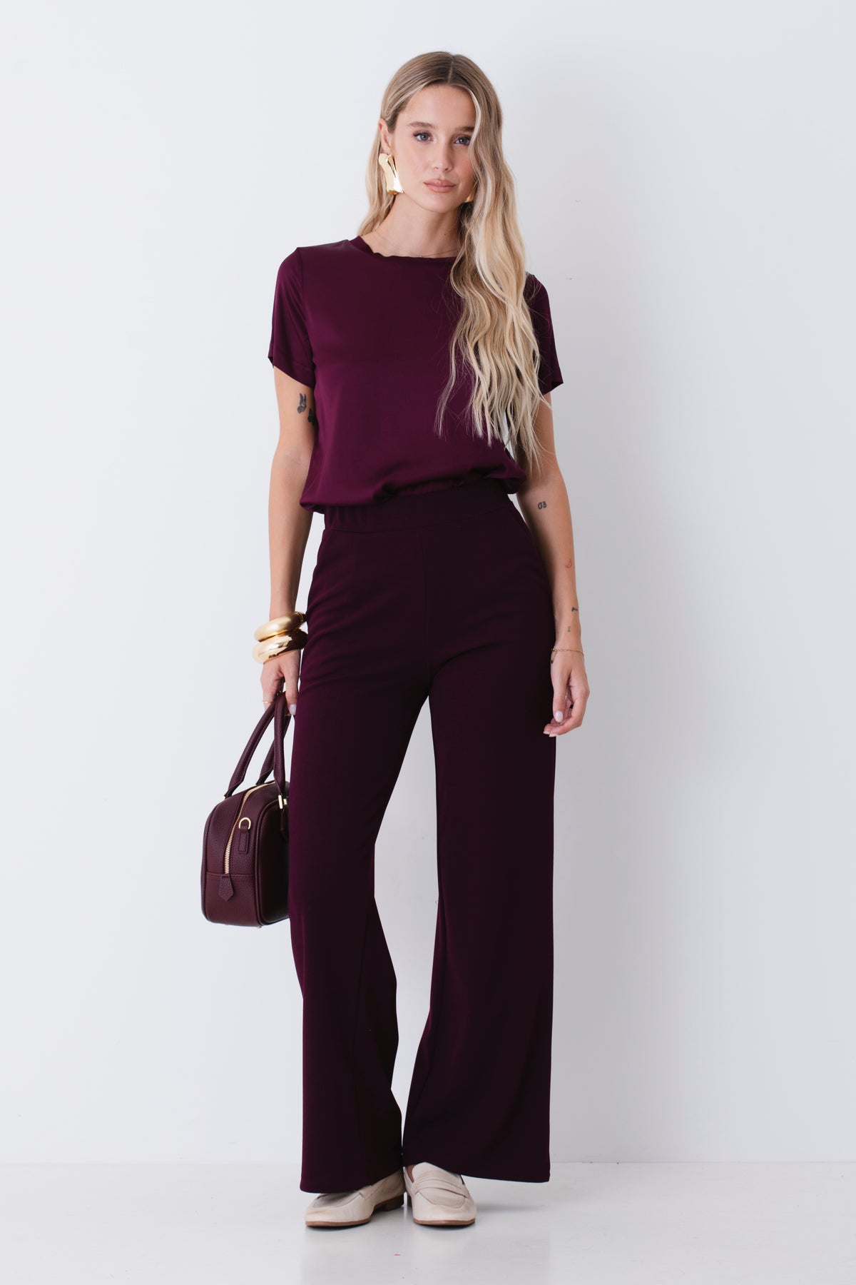Pantalone palazzo in scuba crepe - FW27