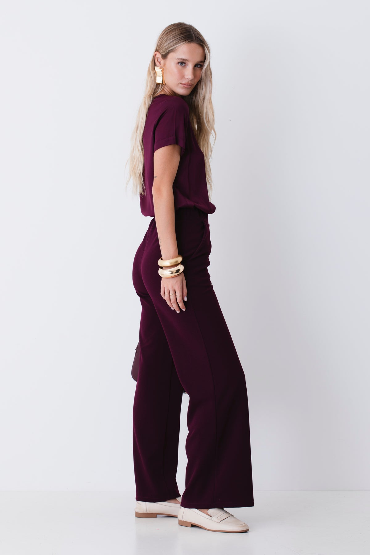 Pantalone palazzo in scuba crepe - FW27