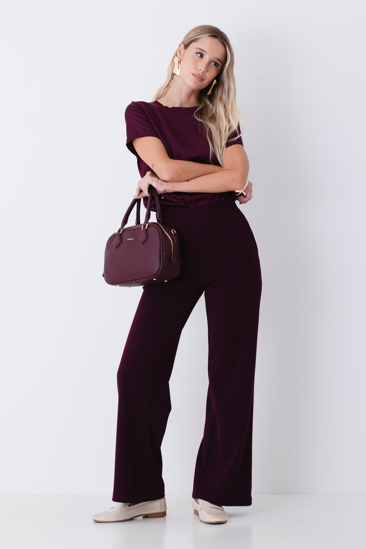 Pantalone palazzo in scuba crepe - FW27