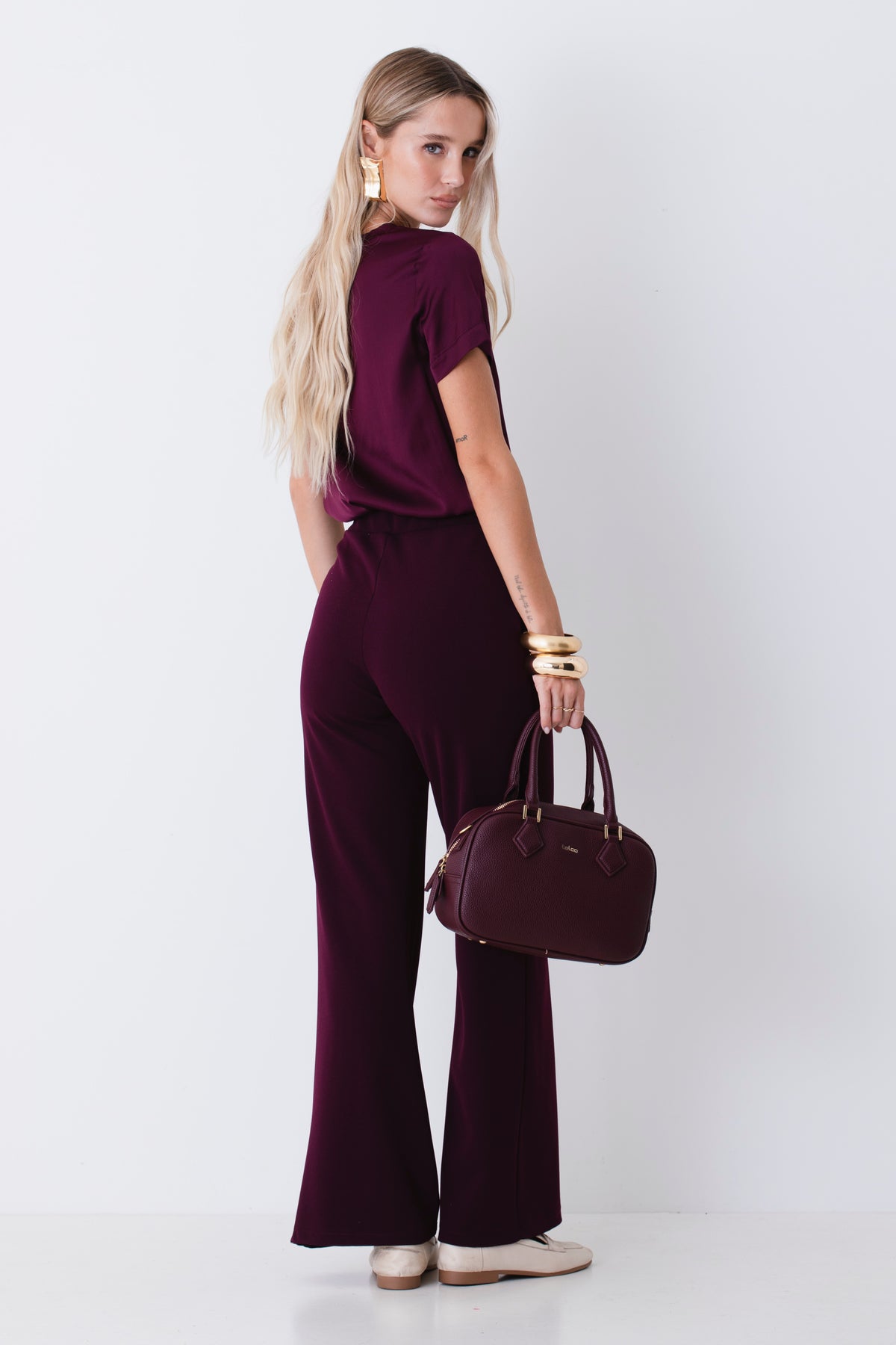 Pantalone palazzo in scuba crepe - FW27