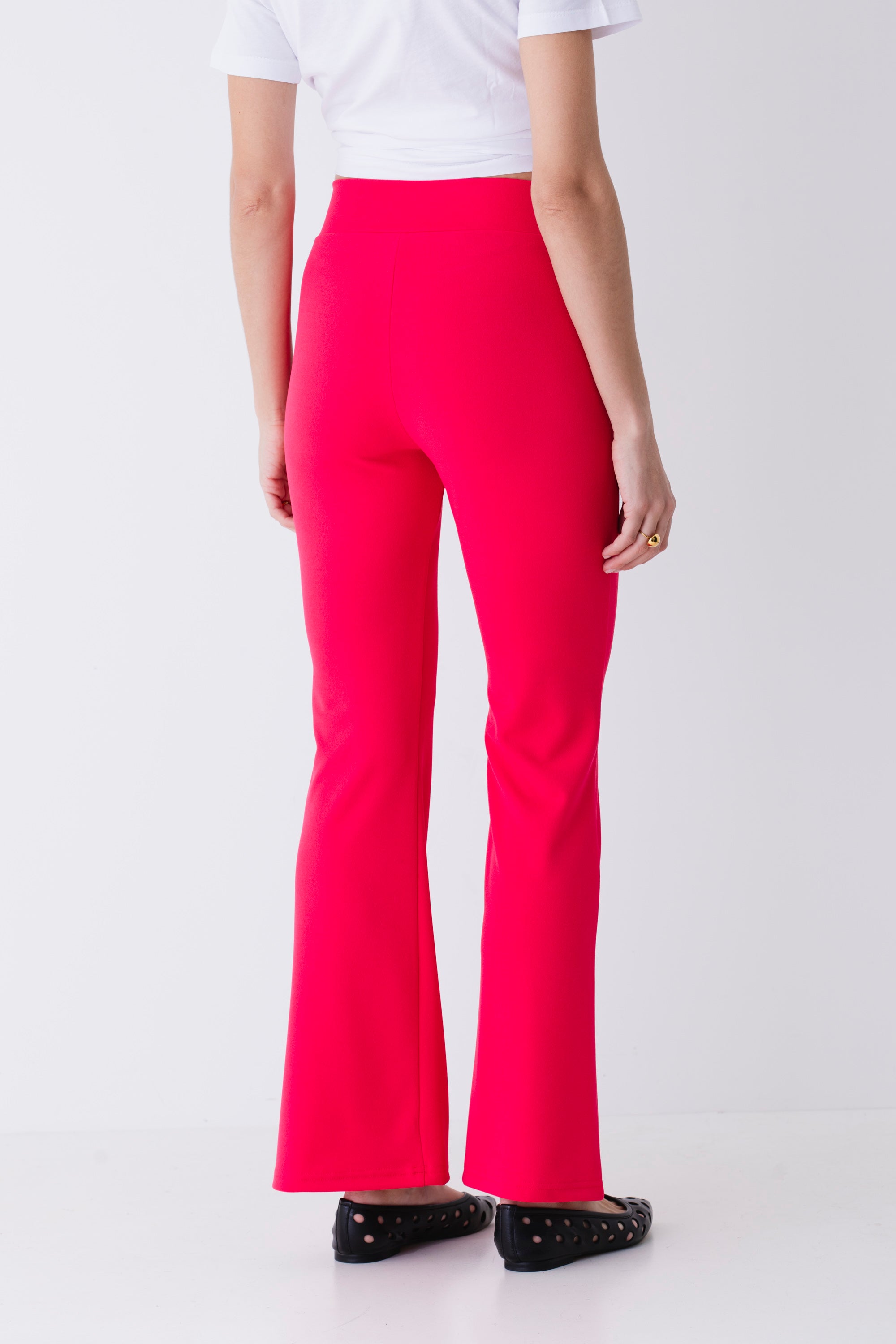 Pantalone a zampa in scuba crepe - PE25
