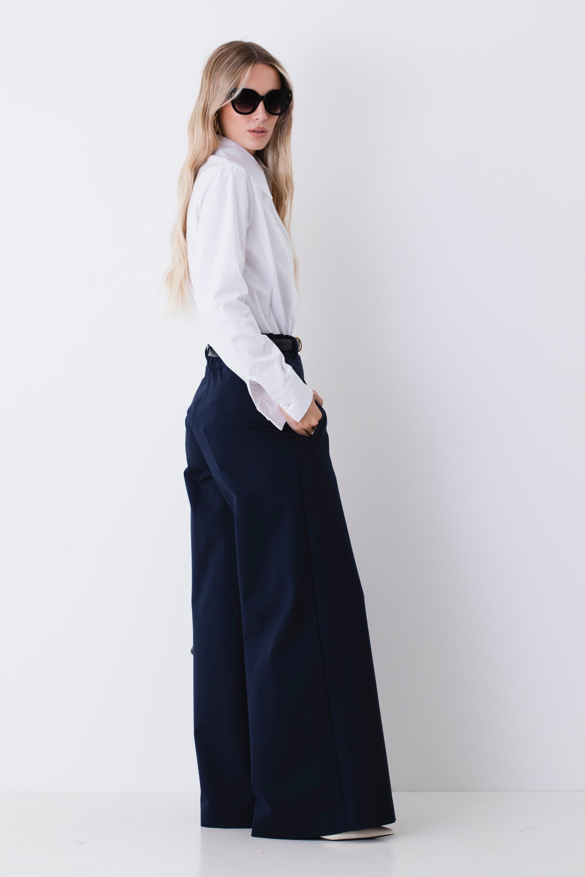 Pantalone palazzo in tessuto punto Roma - FW27