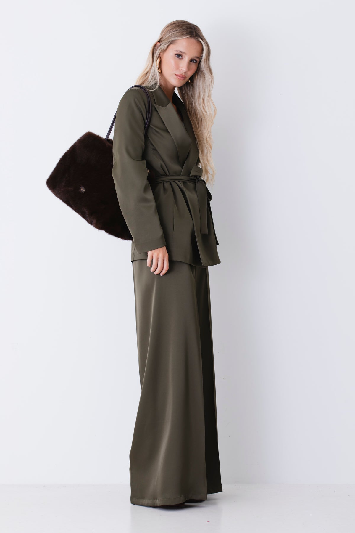 Blazer in raso con cintura - FW27