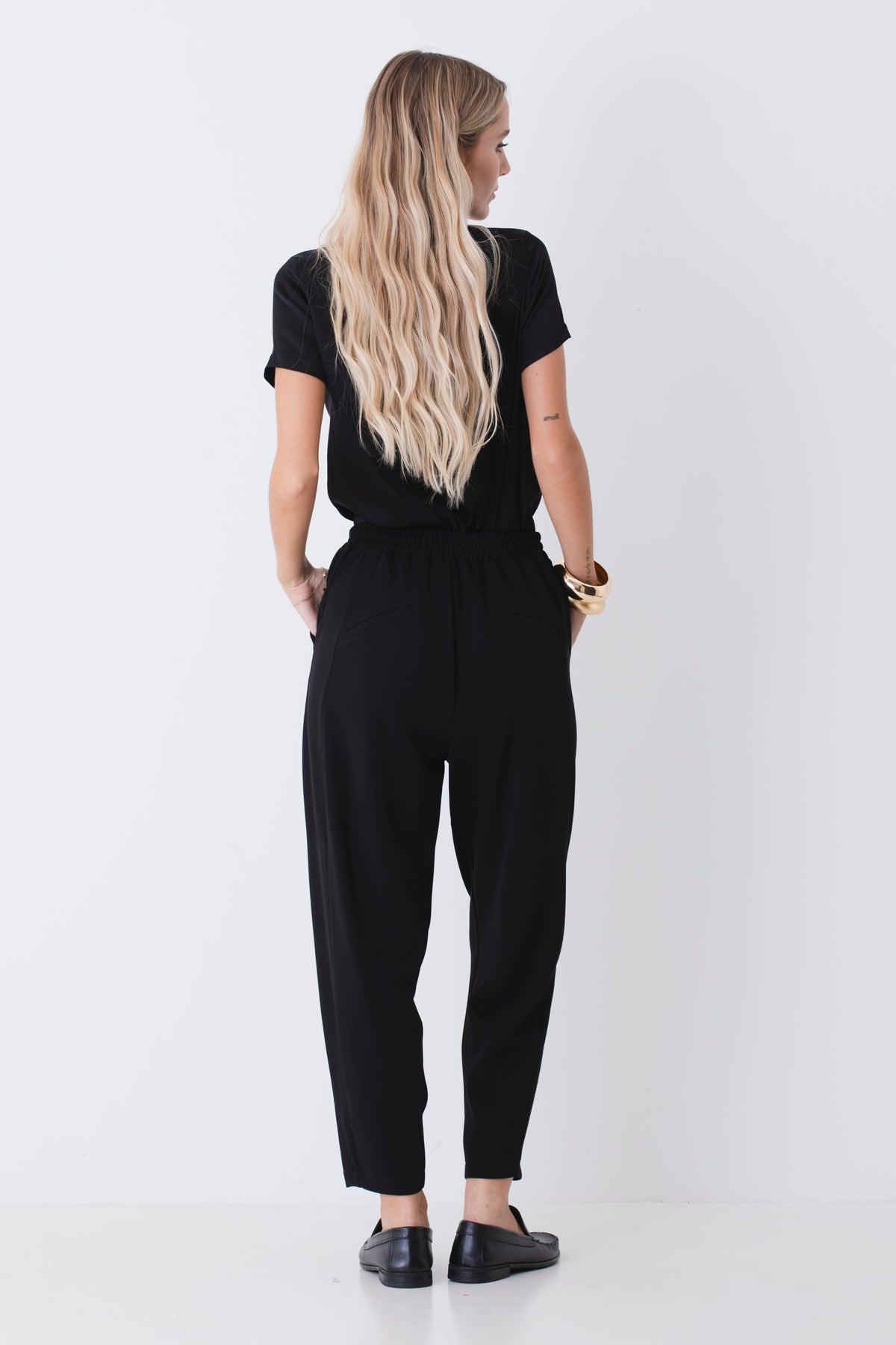 Pantalone barrel fit in scuba crepe - FW27