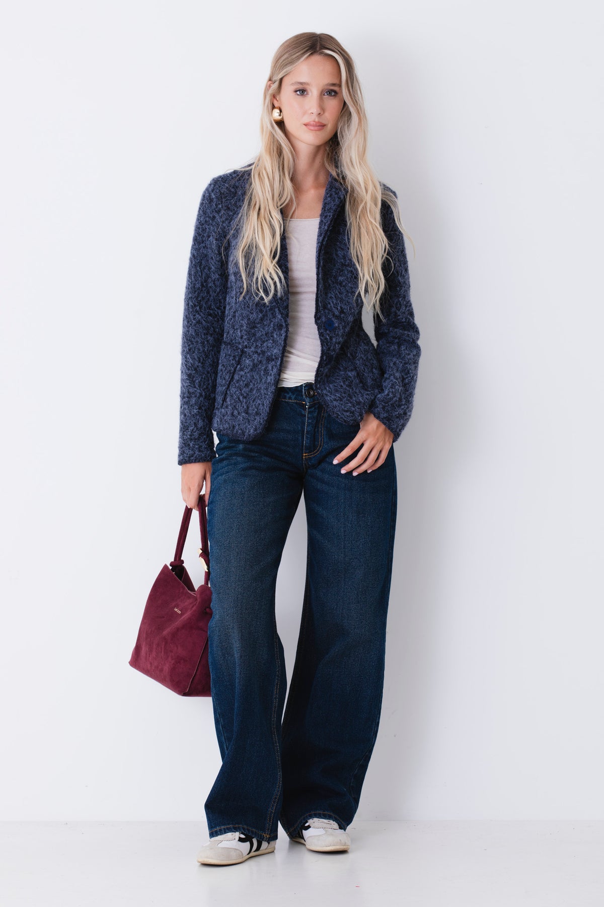 Giacca ad un petto in lana cotta - FW27