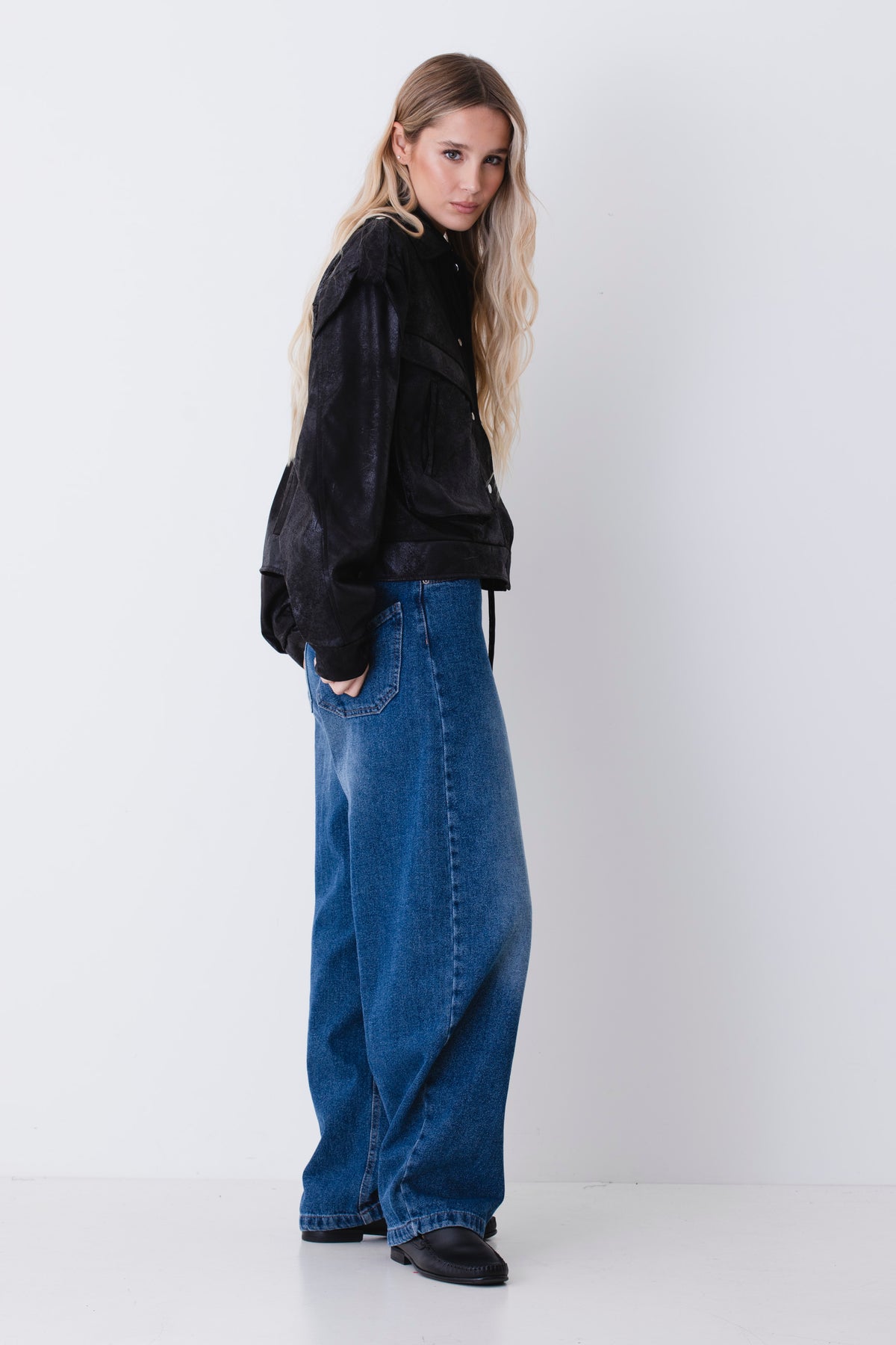 Bomber utility in tessuto effetto pelle - FW27