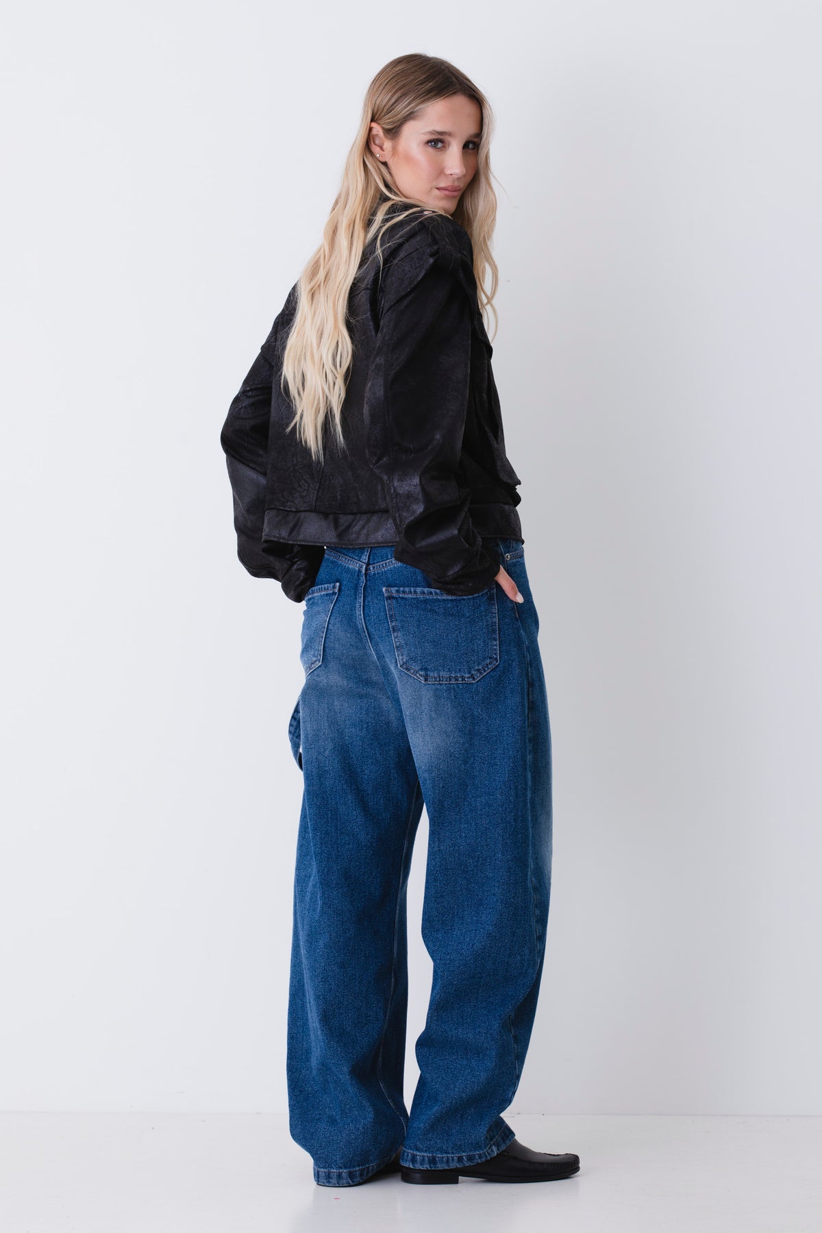 Bomber utility in tessuto effetto pelle - FW27