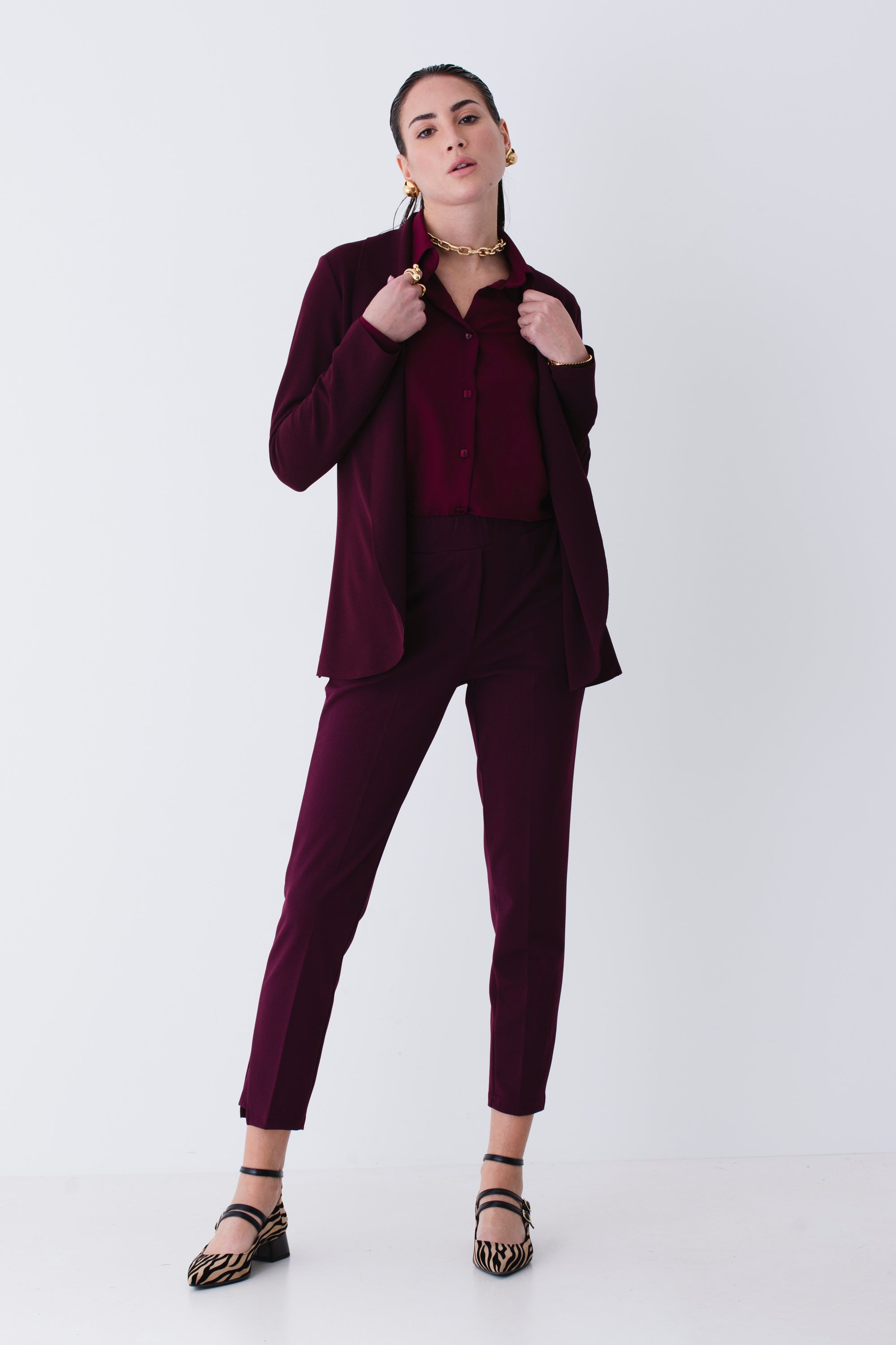 Pantalone dritto in scuba crepe - FW25