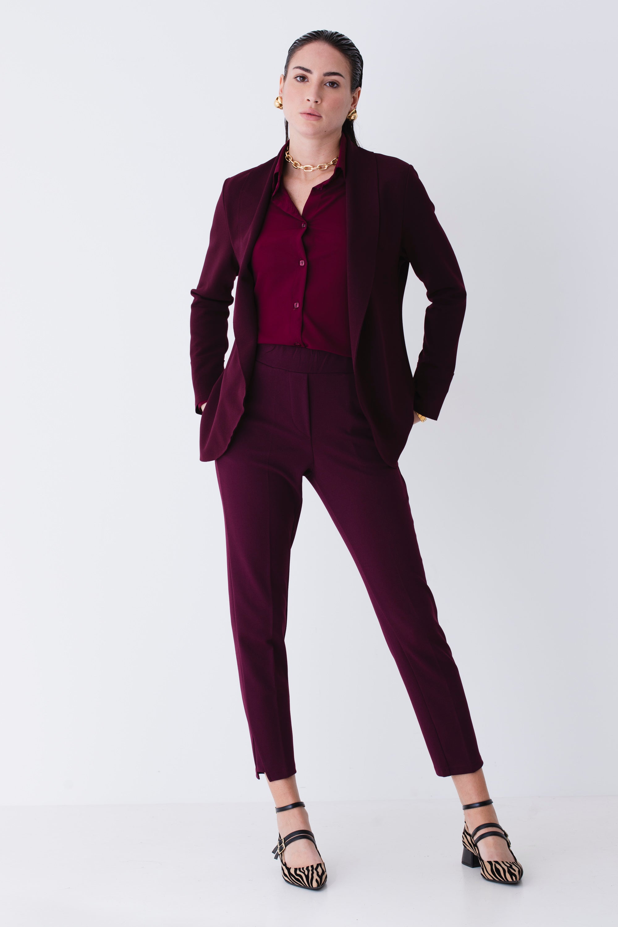 Pantalone dritto in scuba crepe - FW25