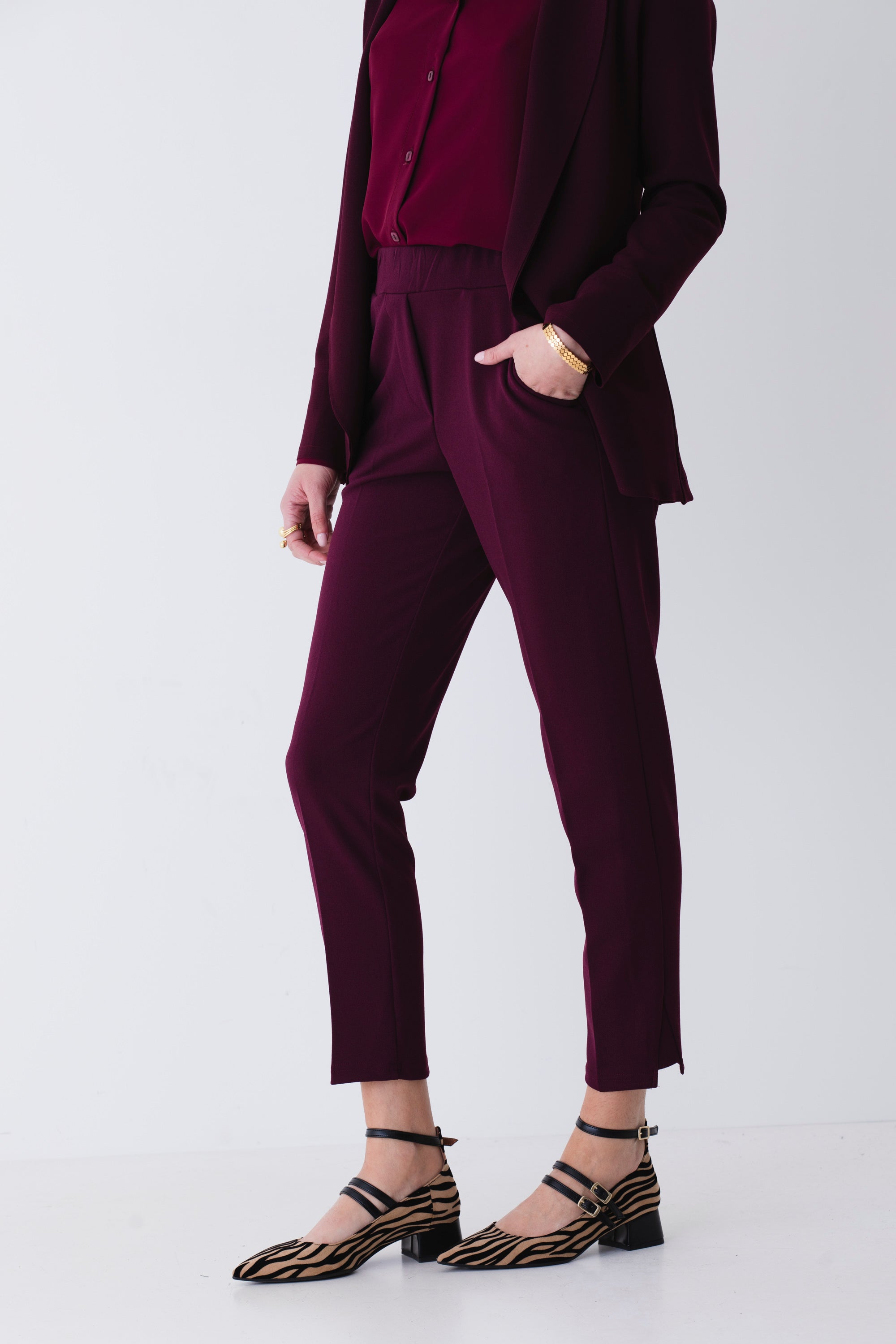Pantalone dritto in scuba crepe - FW25