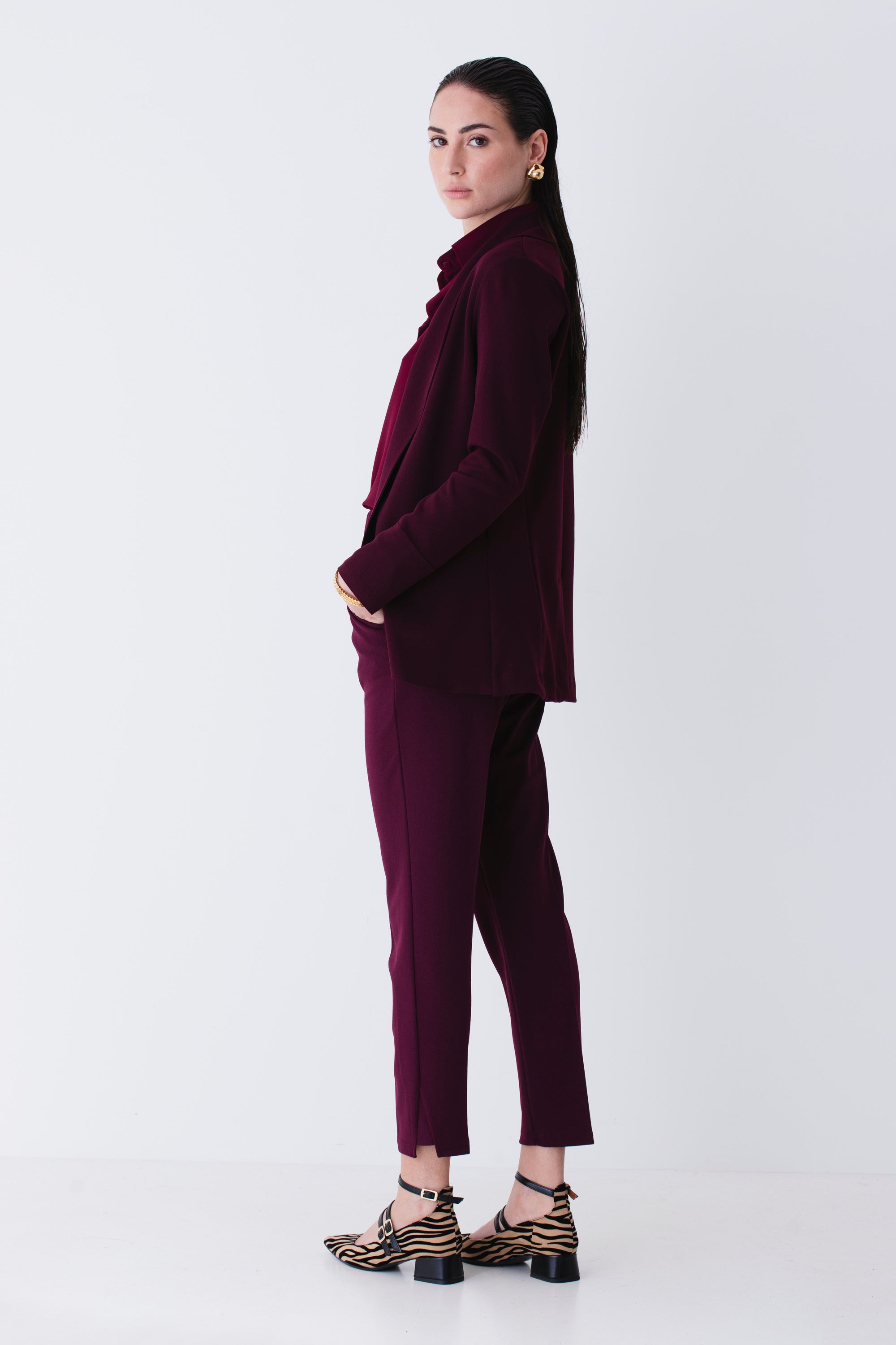 Pantalone dritto in scuba crepe - FW25