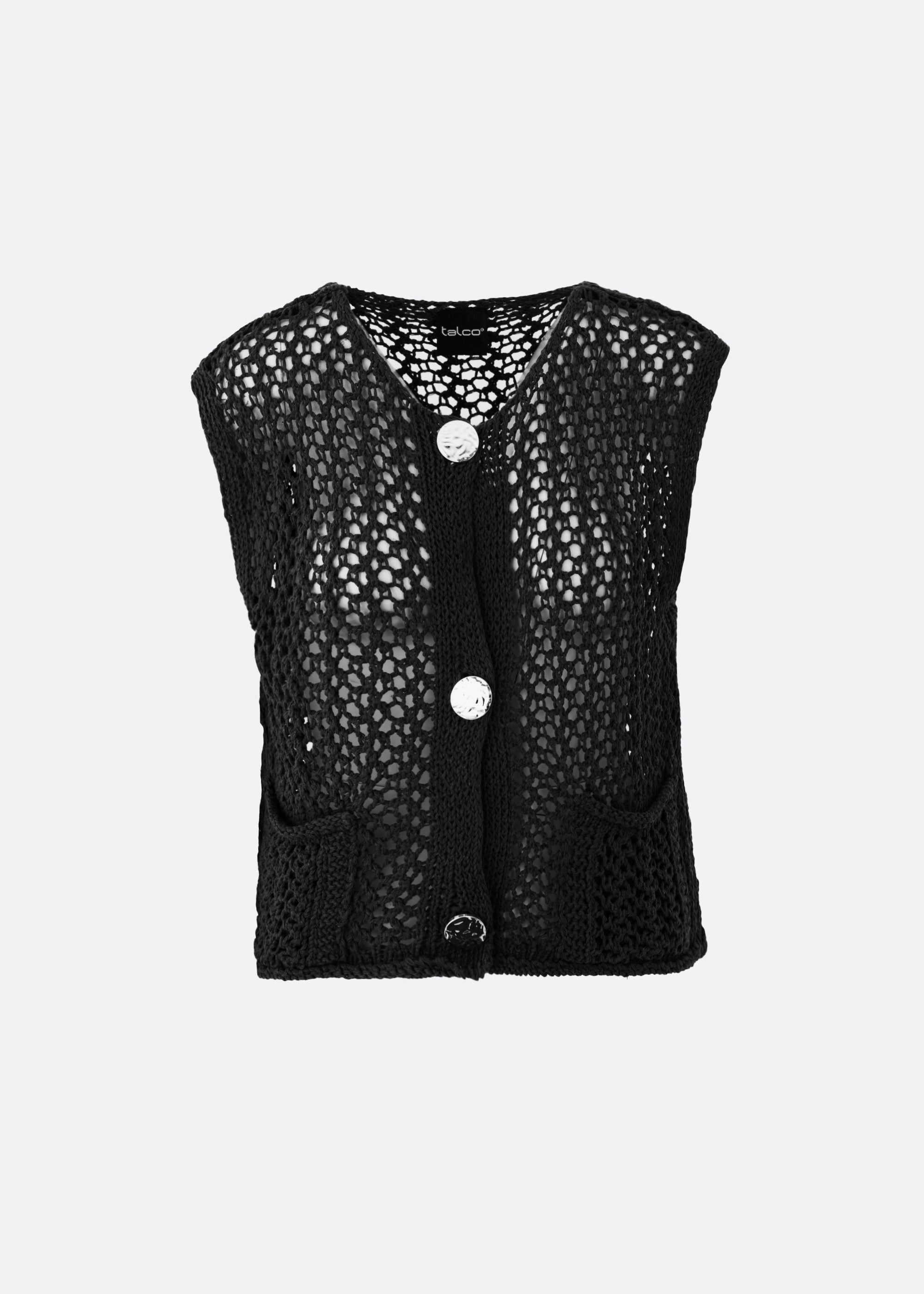 Gilet in maglia con bottoni dorati - PE25