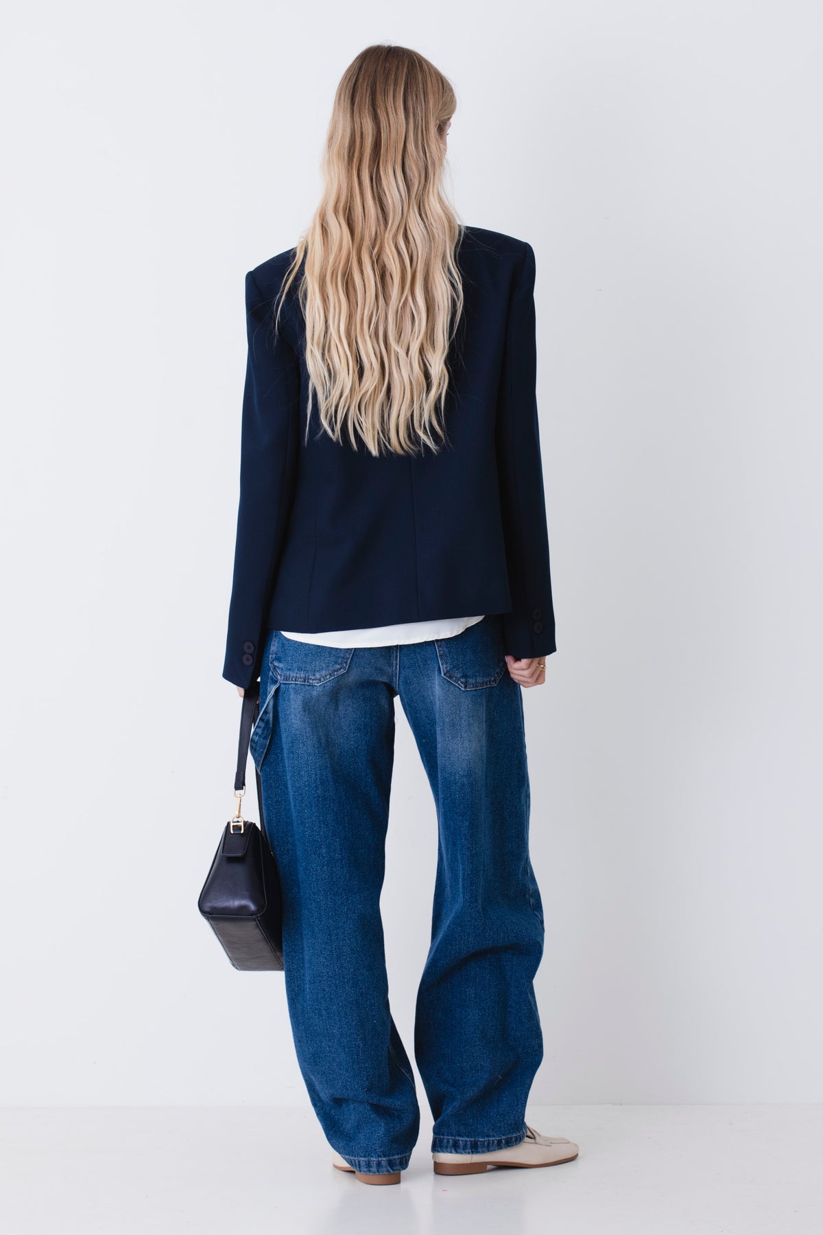 Giacca con chiusura asimmetrica coreana in tessuto tecnico - FW27