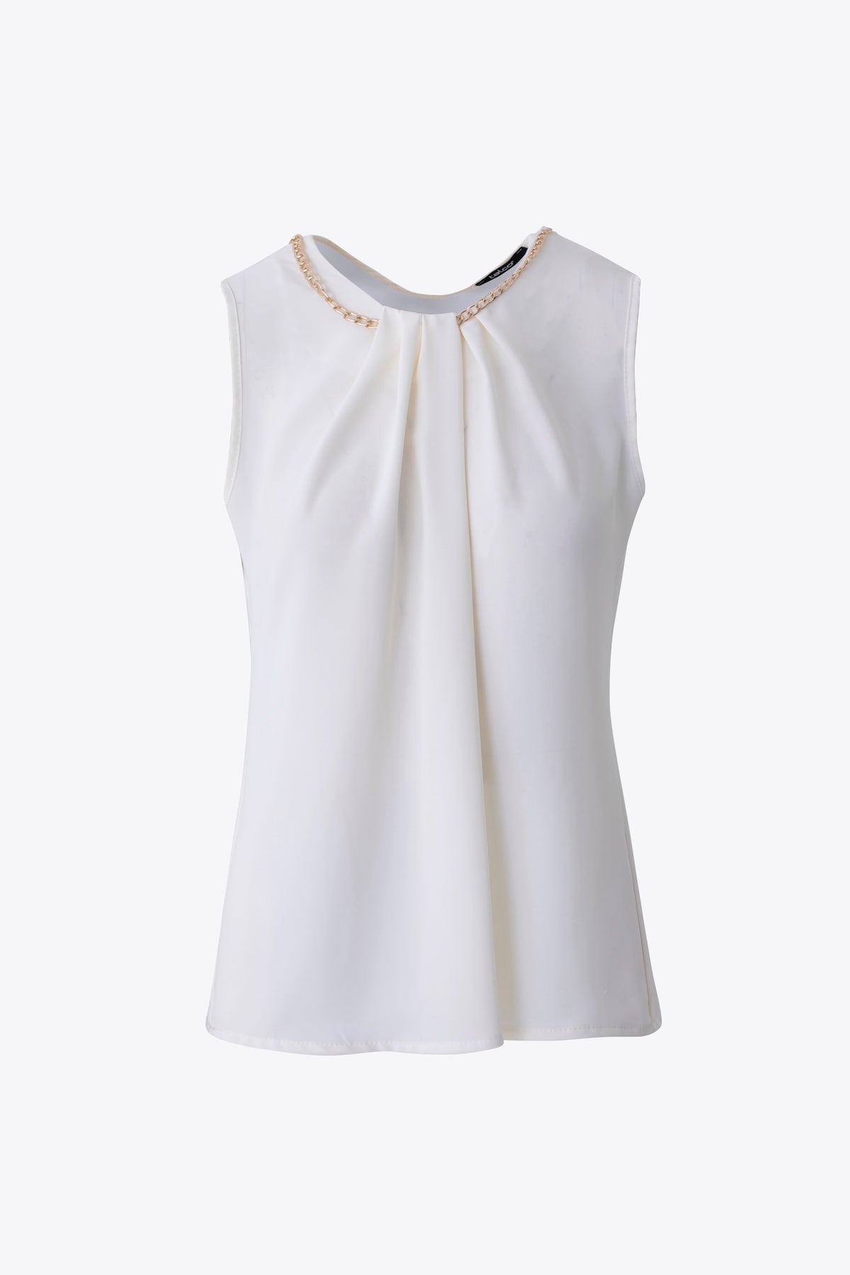 Top in effetto seta con catenina decorativa - FW27