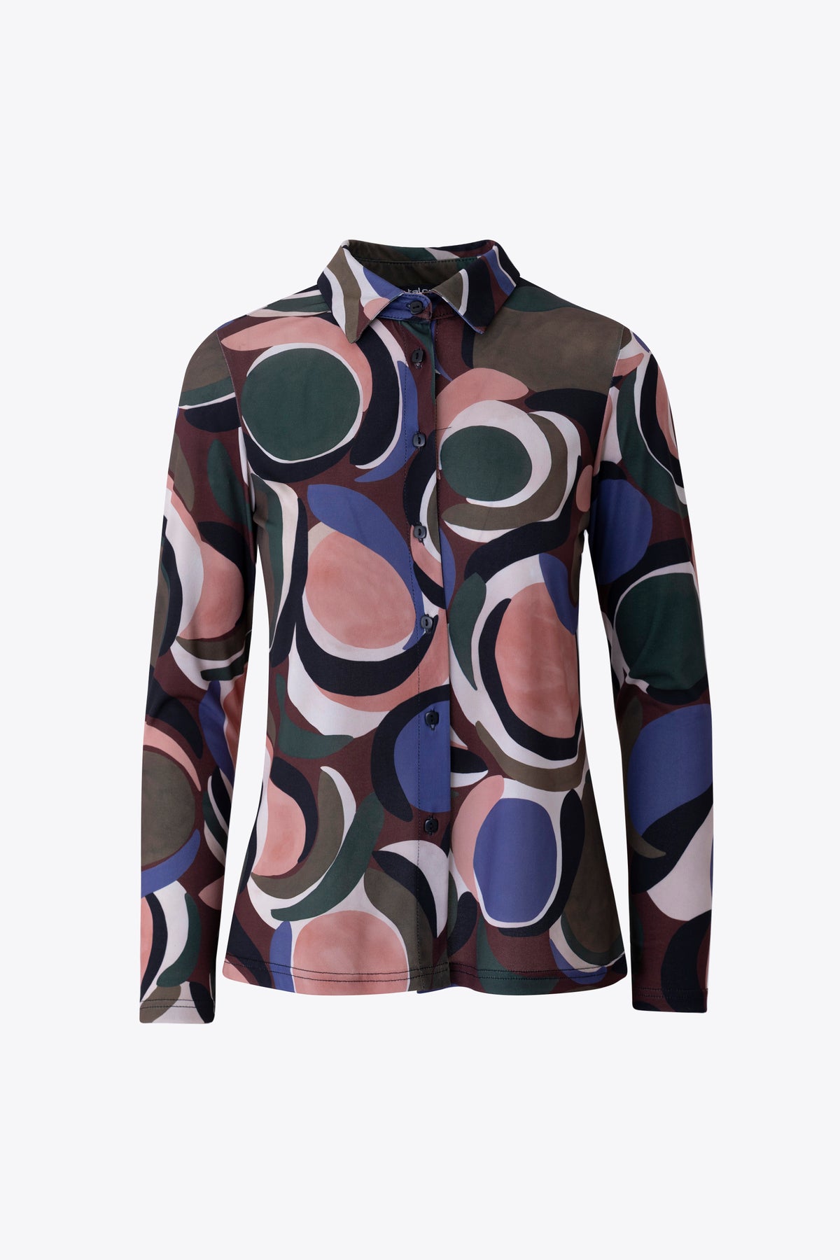 Camicia fantasia optical in jersey elasticizzato - FW27