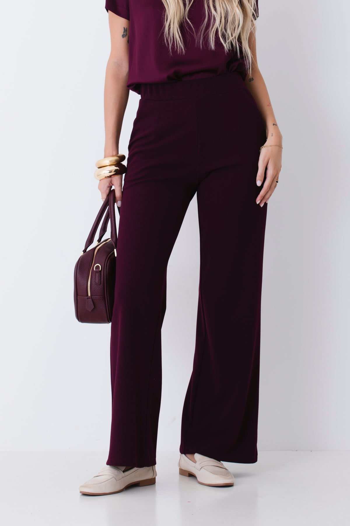 Pantalone palazzo in scuba crepe - FW27