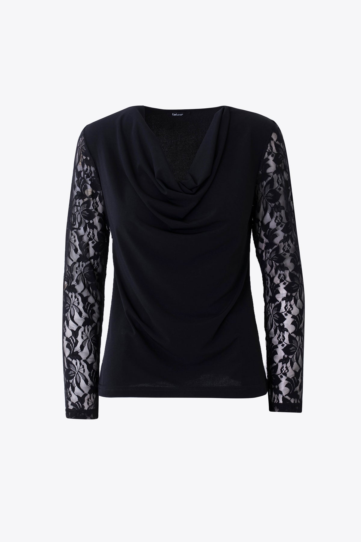 Maglia maniche in pizzo in jersey elasticizzato - FW27