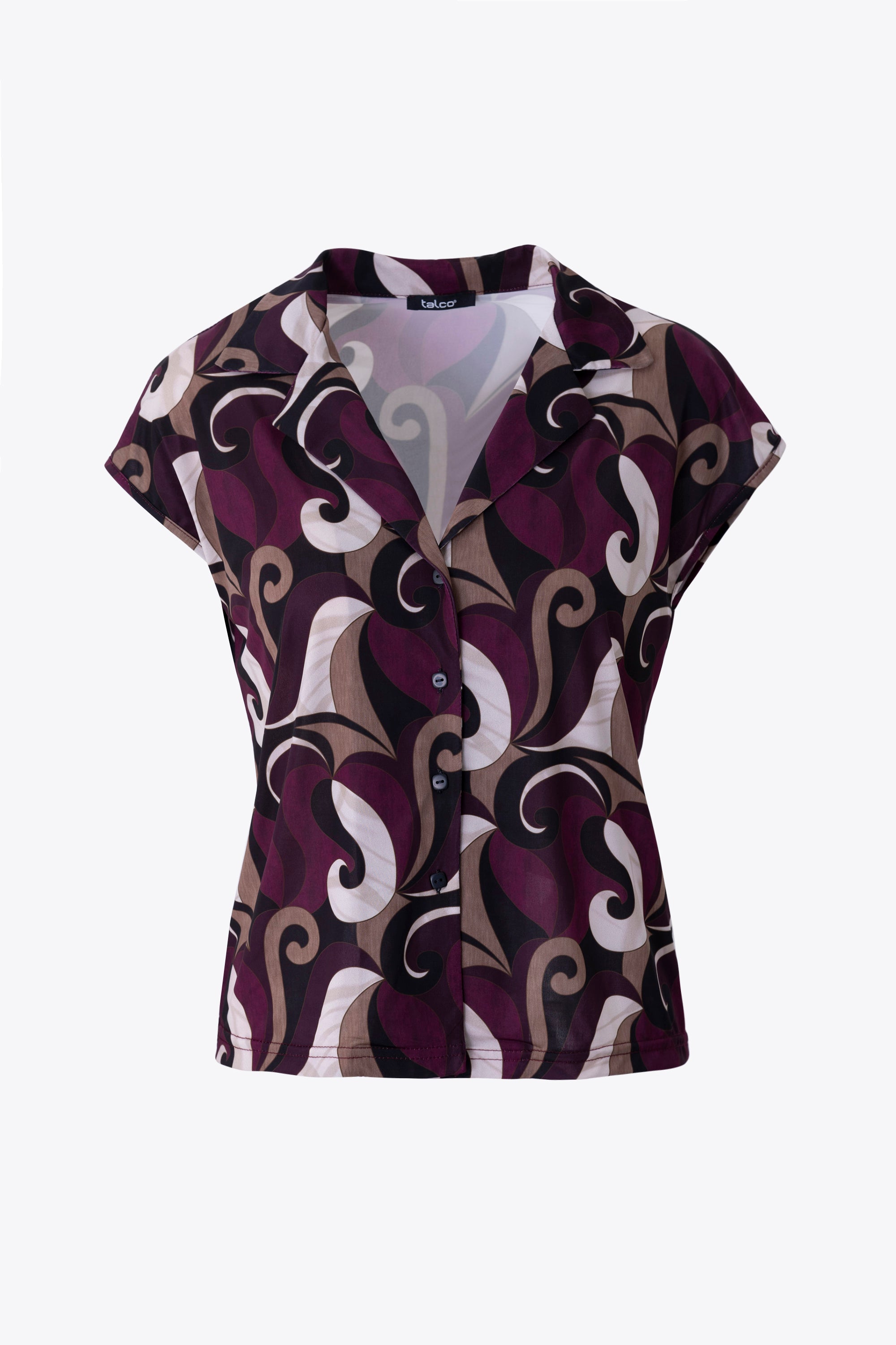 Blusa fantasia paisley in jersey elasticizzato - PE26