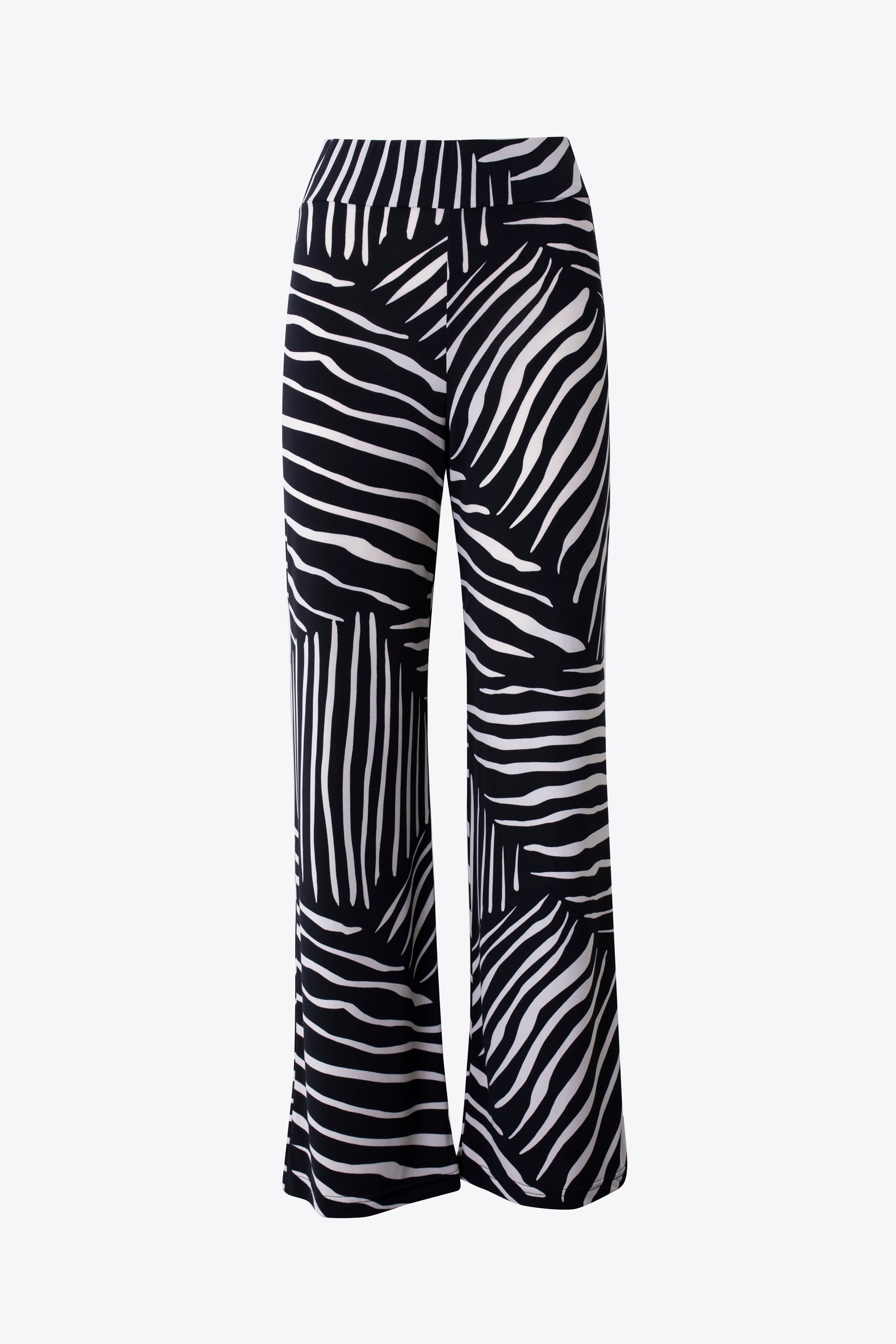 Pantalone palazzo fantasia zembrata in jersey elasticizzato - PE26