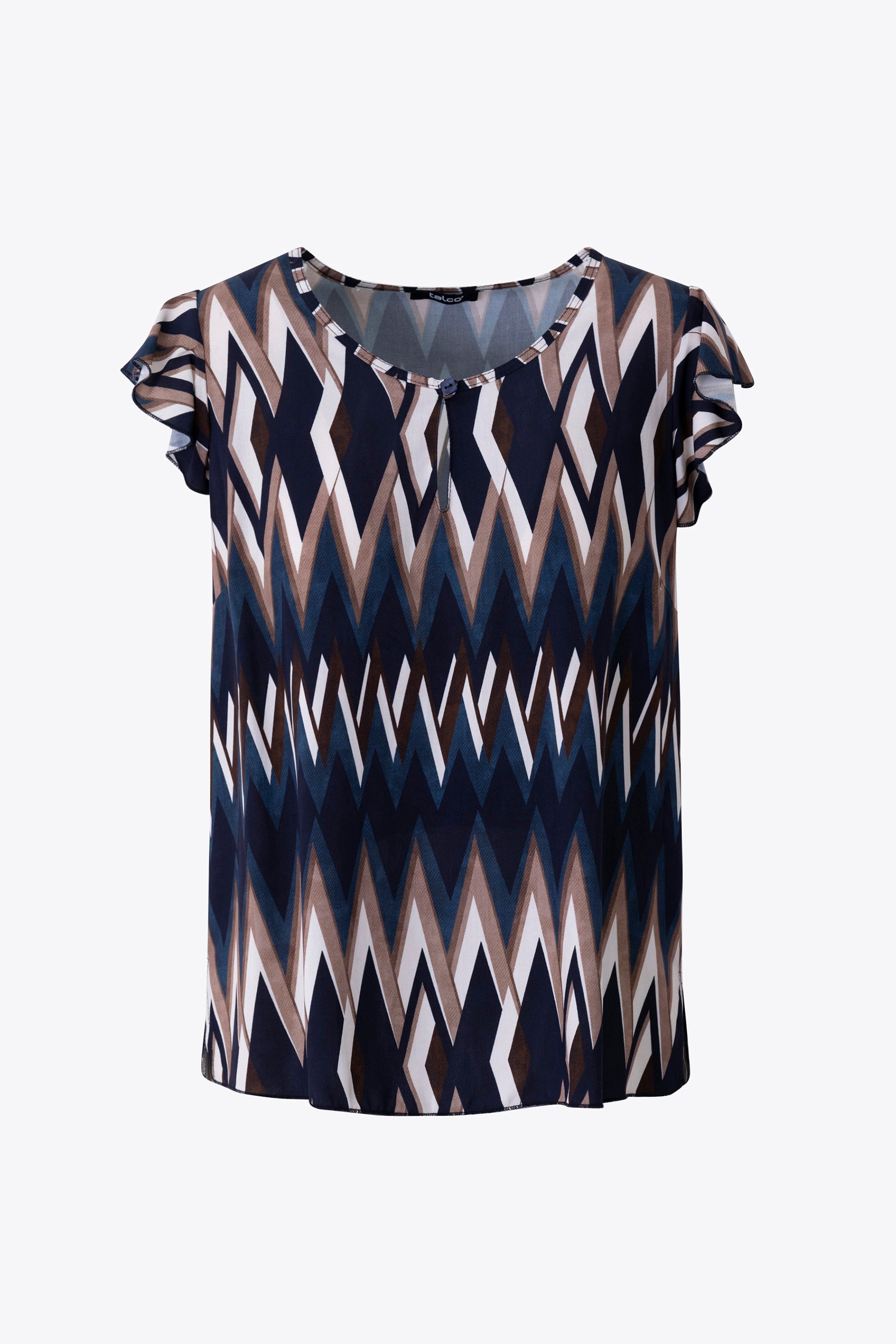 Blusa in viscosa fantasia chevron - PE26