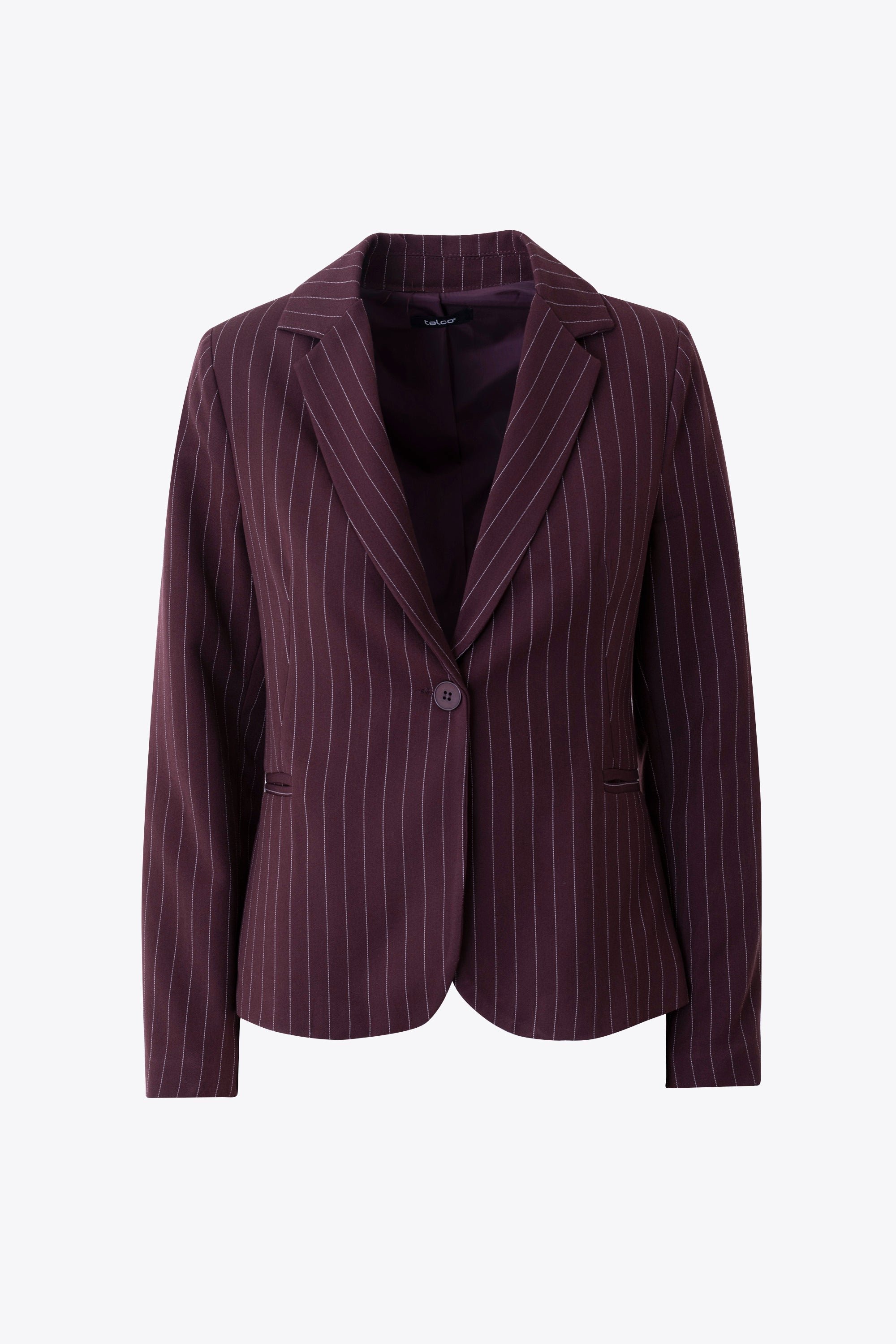 Giacca ad un petto in tessuto mano lana gessato - FW27