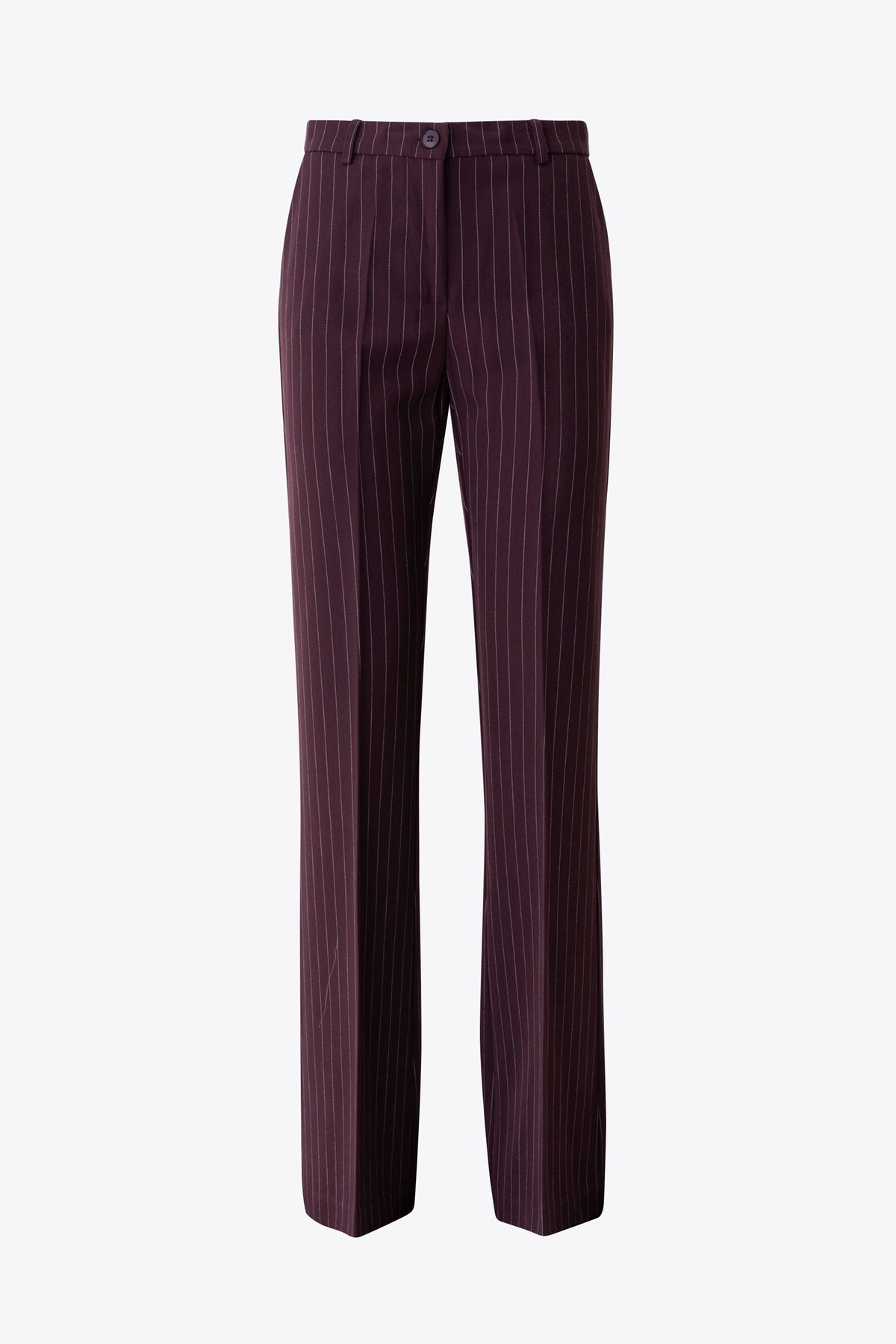 Pantalone a zampa in tessuto mano lana gessato - FW27