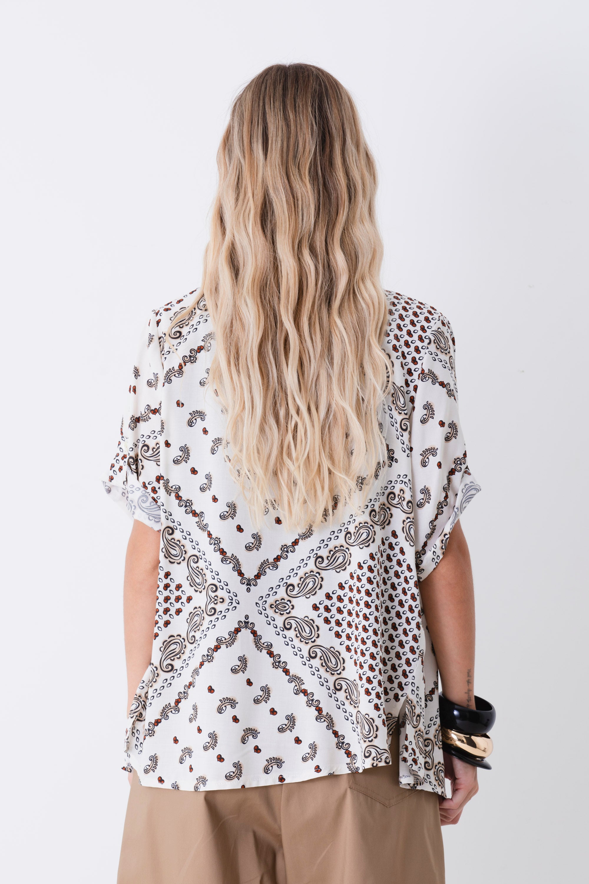 Camicia in viscosa fantasia cachemire - PE26