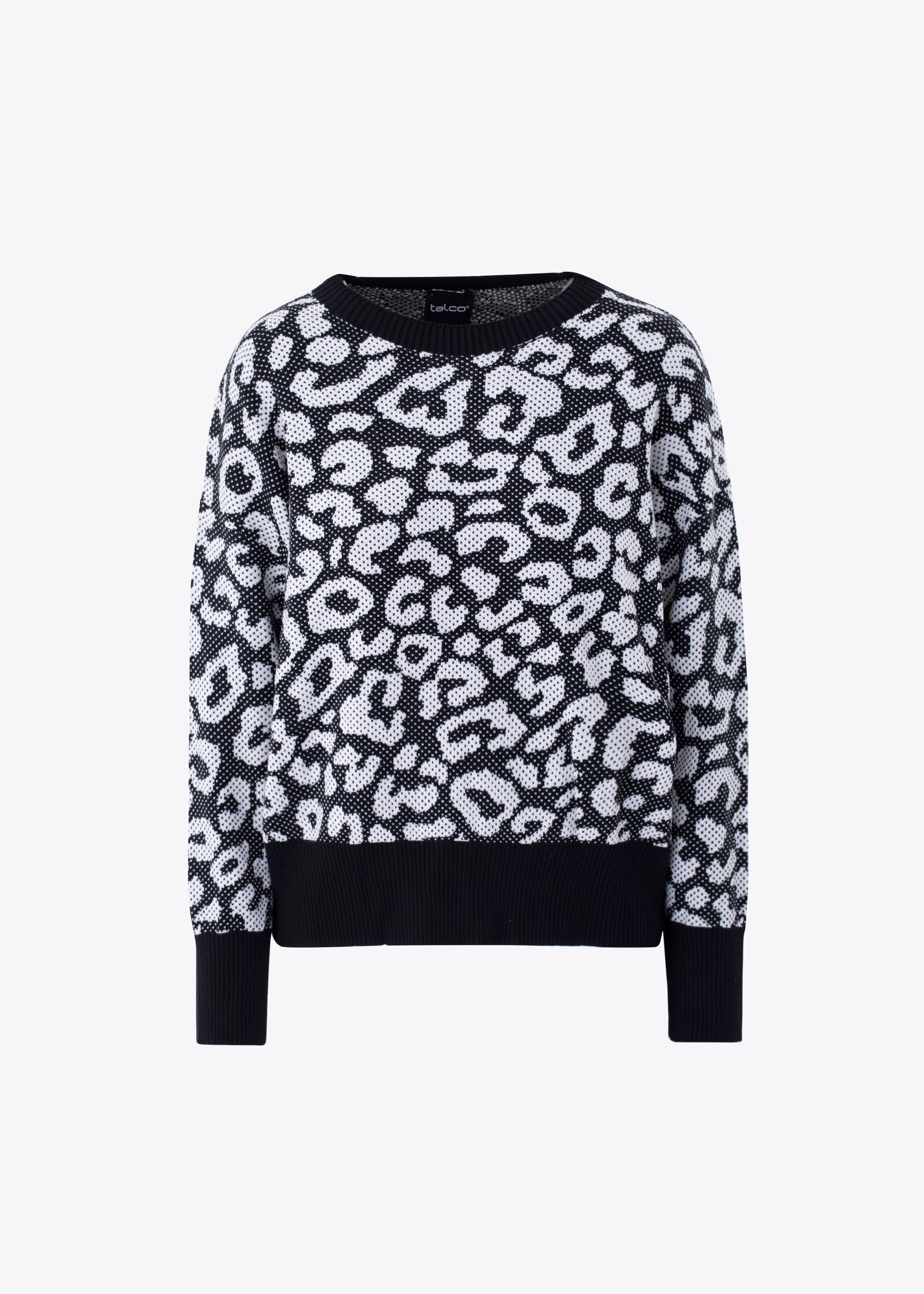 Pullover in maglia jacquard maculata - FW25