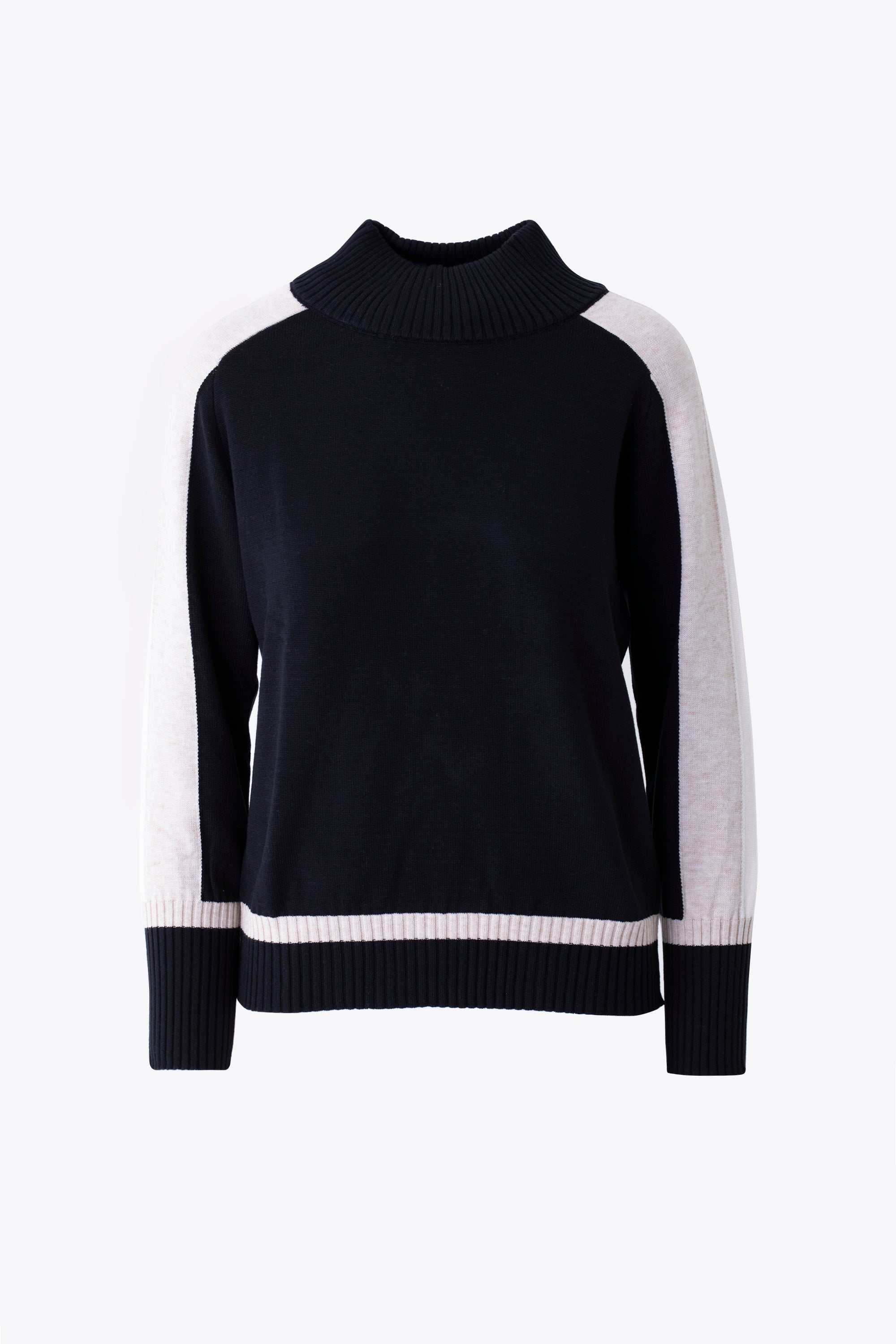 Pullover in maglia con bande a contrasto sulle maniche - FW26