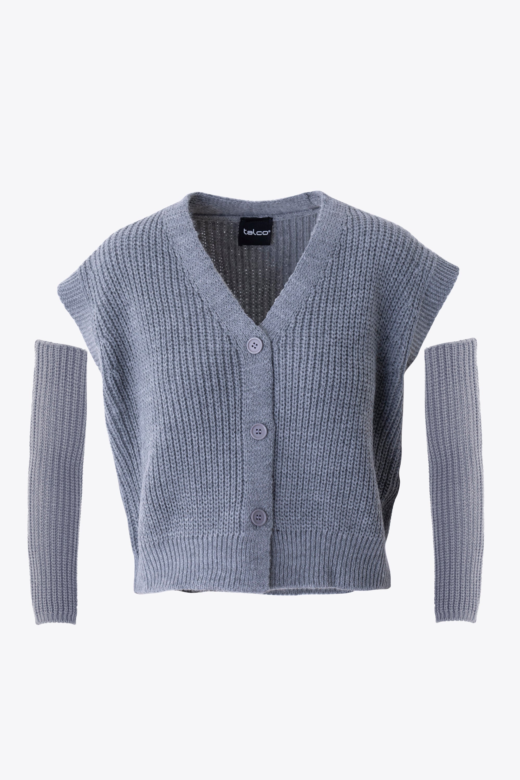 Gilet in maglia con manicotti - FW26