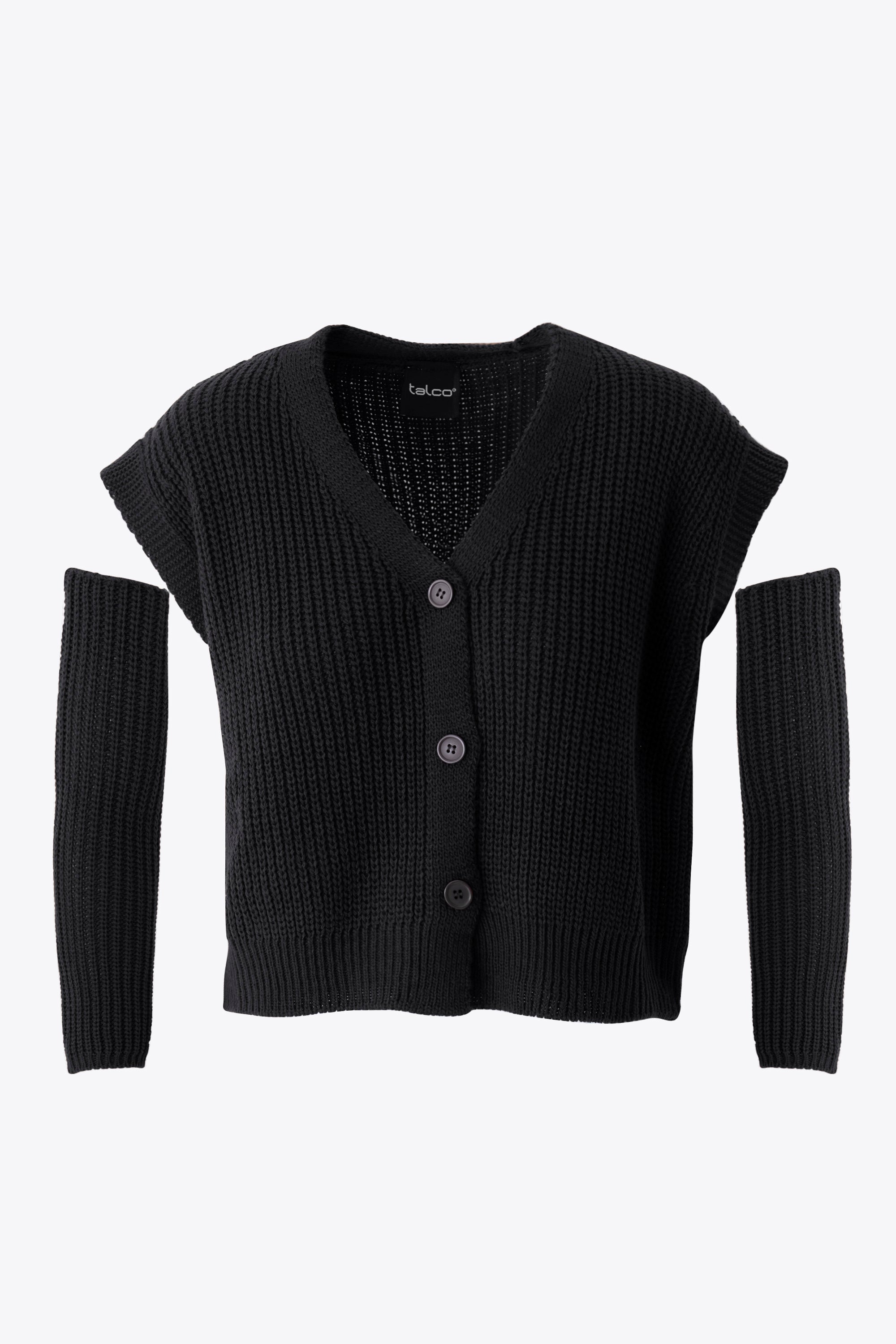 Gilet in maglia con manicotti - FW26