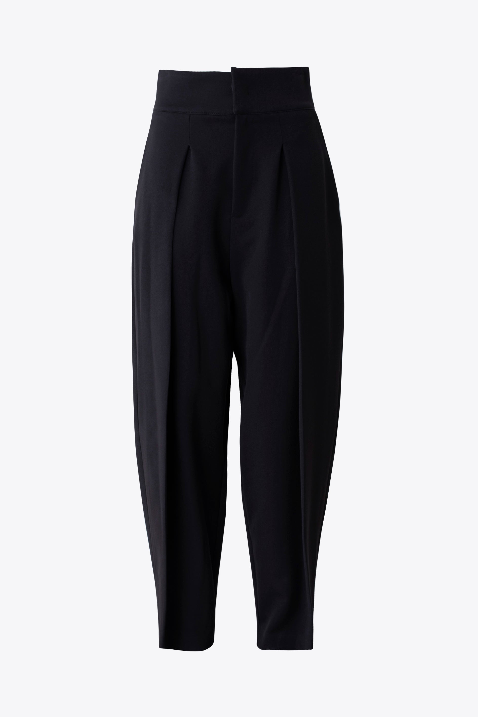 Pantalone barrel fil con pighe in mano lana - FW27