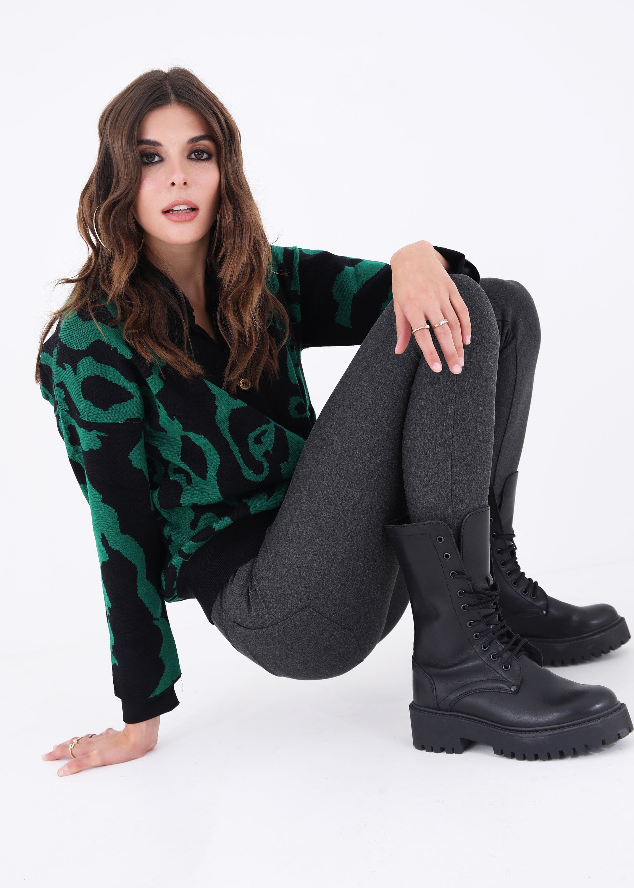 Pantalone dritto push up in tessuto elasticizzato - FW23