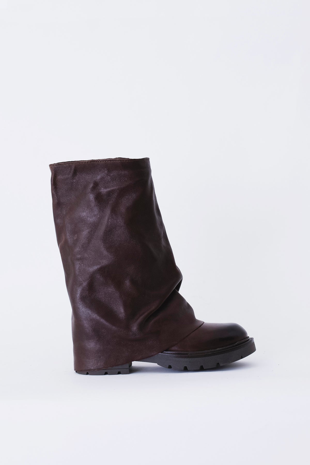 Stivale in pelle con risvolto - FW27