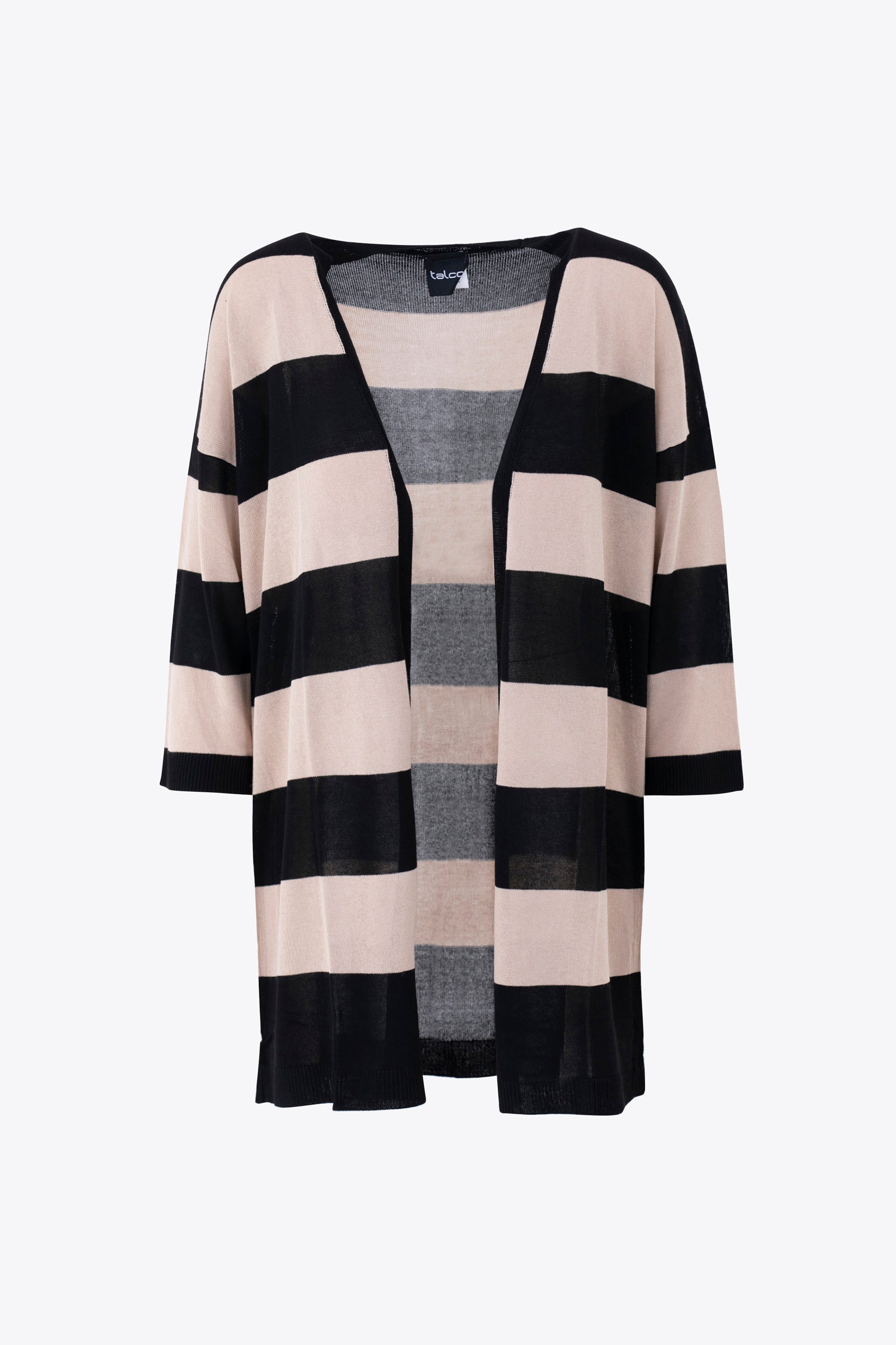 Cardigan in viscosa a righe orizzontali - PE25