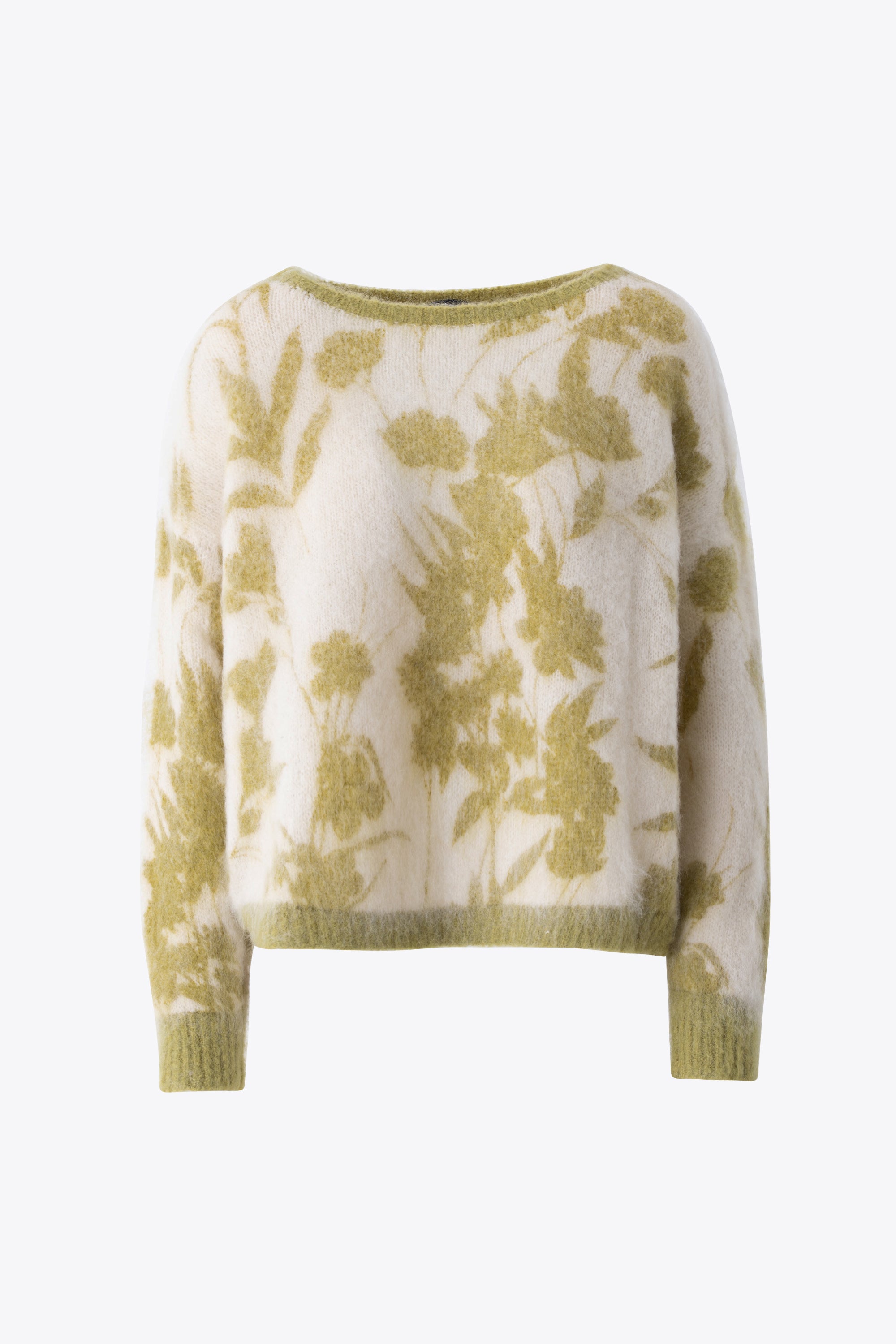 Pullover in misto mohair con stampa floreale - FW26